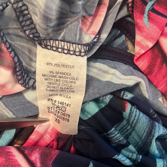 Fashion Nova Navy Tropical Ruched Dress - Picture 8 of 8